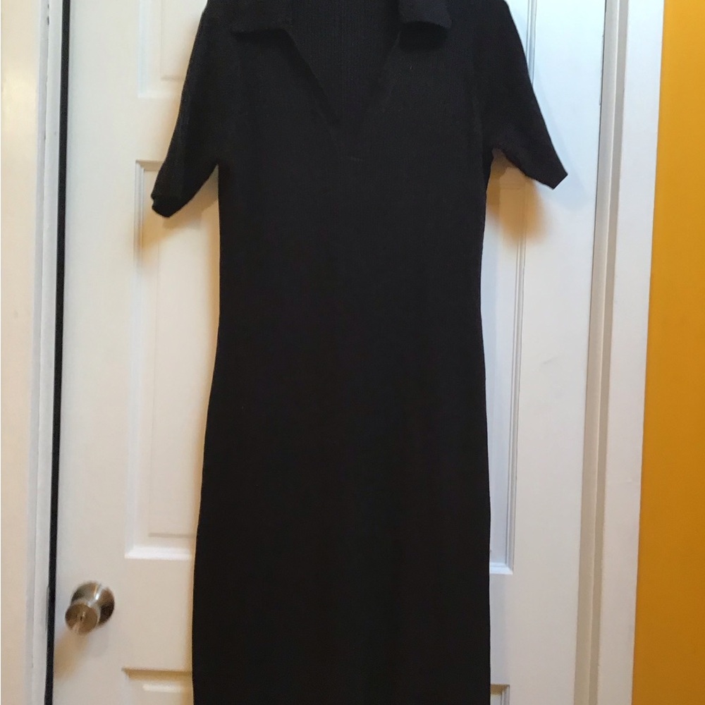 Chic short Sleeve Black Dress